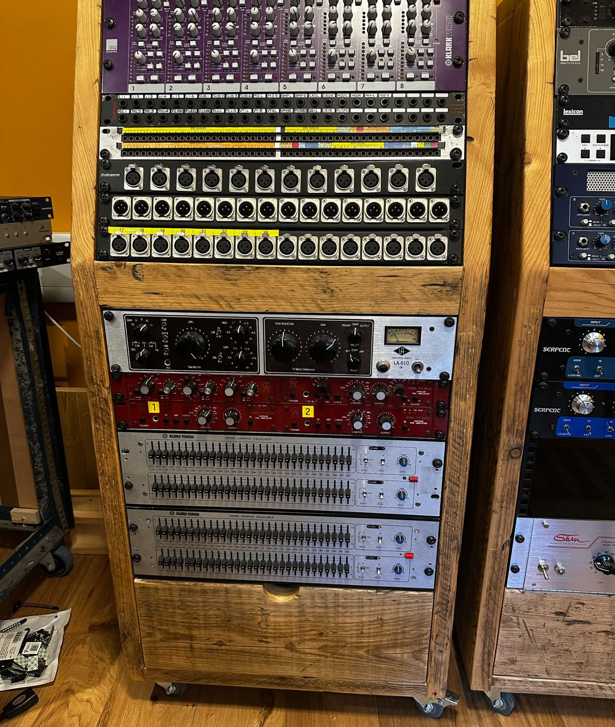 Outboard rack and patchbays