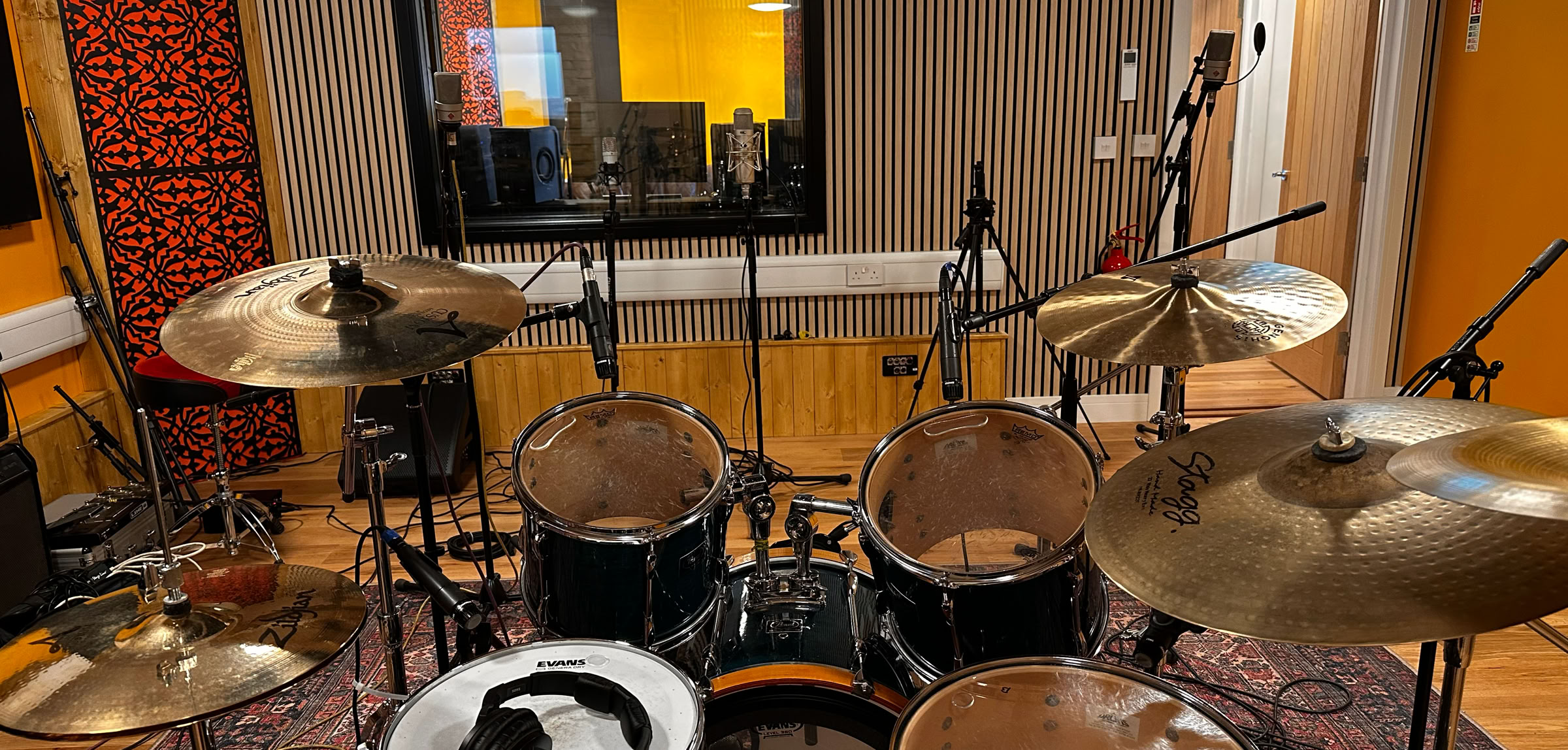 Drum recording at Oastview Studio